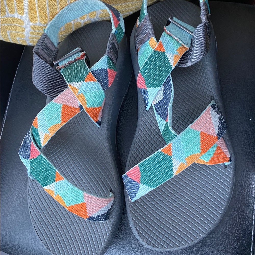 Chaco Cloud Multicolor Geometric Sandals - image 3